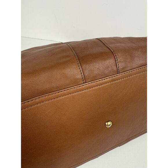 SAINT LAURENT Y Line Cabas Chic Handbag Women's Brown Leather Large - Picture 8 of 15